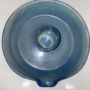 Ceramic Stoneware Chicken Roaster | Ocean Blue Glaze
